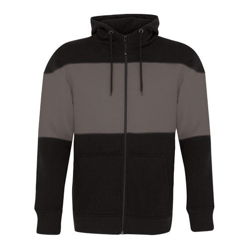 Custom Printed ATC F2008 Pro Fleece Full Zip Colour Block Hooded Sweatshirt - 1 - Front View | ThatShirt
