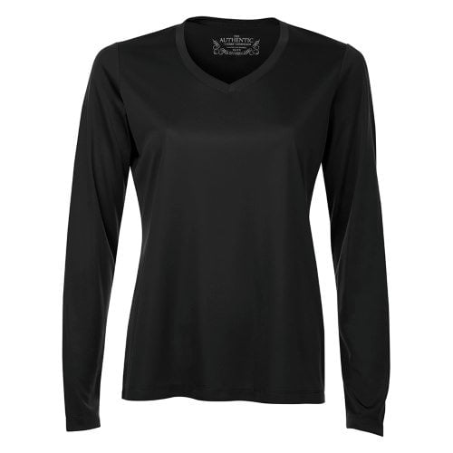 Custom Printed ATC L3520LS Pro Team V-Neck Long Sleeve Ladies’ Tee - Front View | ThatShirt