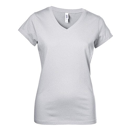 Custom Printed Bella + Canvas 6005 Ladies’ Short Sleeve V-Neck Jersey T-shirt - 0 - Front View | ThatShirt