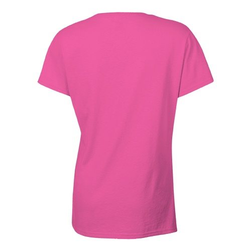 Custom Printed Bella + Canvas 6035 Ladies’ Short Sleeve Deep V-Neck Jersey Tee - 2 - Back View | ThatShirt