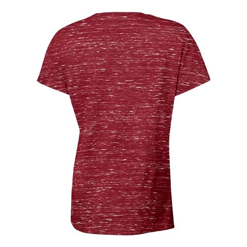 Custom Printed Bella + Canvas 6035 Ladies’ Short Sleeve Deep V-Neck Jersey Tee - 11 - Back View | ThatShirt