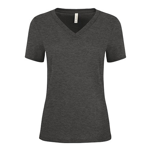 Custom Printed Bella + Canvas 6405 Ladies’ Relaxed Jersey Short Sleeve V-Neck Tee - Front View | ThatShirt