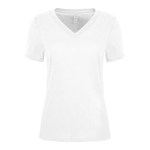 Custom Printed Bella + Canvas 6405 Ladies’ Relaxed Jersey Short Sleeve V-Neck Tee - 7 - Front View | ThatShirt