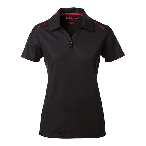 Custom Printed Coal Harbour L4002 Ladies’ Snag Resistant Contrast Inset Sport Shirt - 0 - Front View | ThatShirt