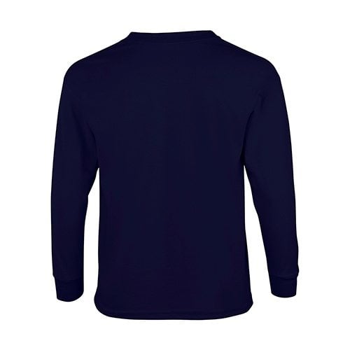 Custom Printed Fruit of the Loom 4930BR Youth Heavy Cotton HD Long-Sleeve T-Shirt - 4 - Back View | ThatShirt