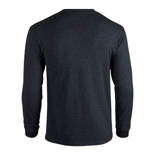 Custom Printed Fruit of the Loom 4930R Heavy Cotton HD Long Sleeve T-shirt - 4 - Back View | ThatShirt