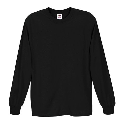 Custom Printed Fruit of the Loom 4930R Heavy Cotton HD Long Sleeve T-shirt - 3 - Front View | ThatShirt