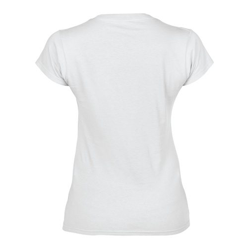 Custom Printed Fruit of the Loom L39VR Ladies’ Heavy Cotton HD V-Neck T-Shirt - 5 - Back View | ThatShirt