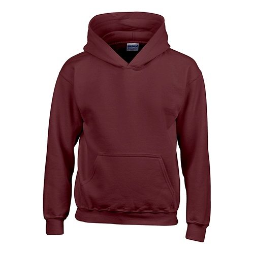 Custom Printed Gildan 185B Youth Heavy Blend 50/50 Hooded Sweatshirt - Front View | ThatShirt