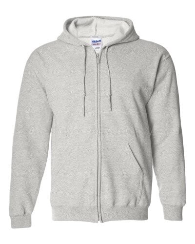 Custom Printed Gildan 1860 Heavy Blend 50/50 Full Zip Hooded Sweatshirt - 0 - Front View | ThatShirt