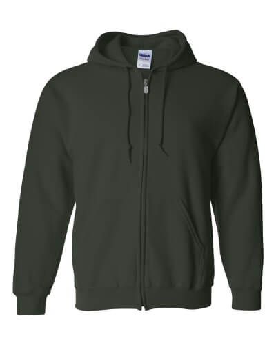 Custom Printed Gildan 1860 Heavy Blend 50/50 Full Zip Hooded Sweatshirt - 6 - Front View | ThatShirt