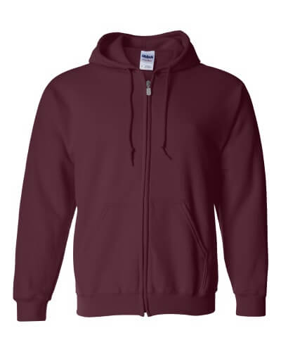 Custom Printed Gildan 1860 Heavy Blend 50/50 Full Zip Hooded Sweatshirt - 8 - Front View | ThatShirt