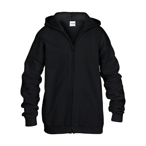 Custom Printed Gildan 186B Youth Heavy Blend 50/50 Full Zip Hooded Sweatshirt - 1 - Front View | ThatShirt