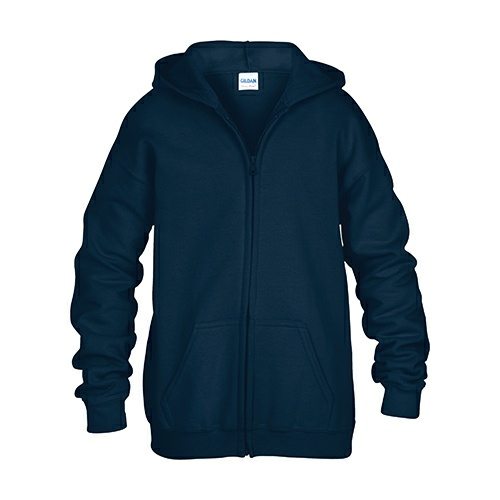 Custom Printed Gildan 186B Youth Heavy Blend 50/50 Full Zip Hooded Sweatshirt - 3 - Front View | ThatShirt