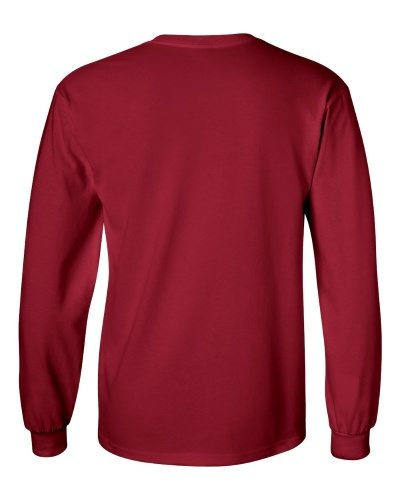 Custom Printed Gildan 2400 Ultra Cotton Long-Sleeve T-Shirt - 3 - Back View | ThatShirt