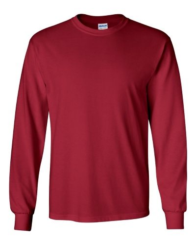 Custom Printed Gildan 2400 Ultra Cotton Long-Sleeve T-Shirt - 3 - Front View | ThatShirt