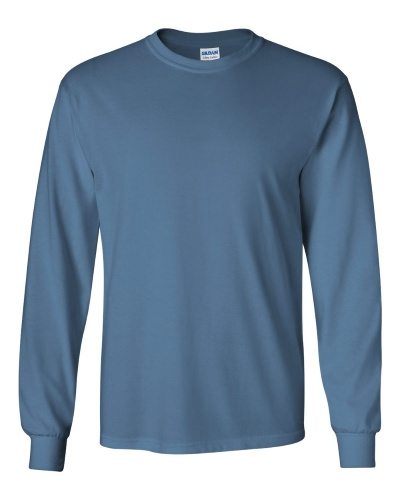 Custom Printed Gildan 2400 Ultra Cotton Long-Sleeve T-Shirt - 9 - Front View | ThatShirt