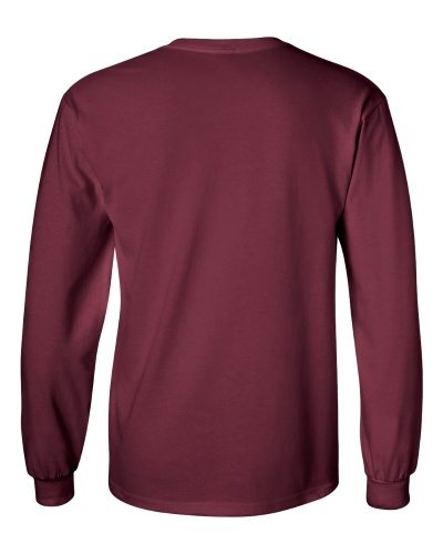 Custom Printed Gildan 2400 Ultra Cotton Long-Sleeve T-Shirt - 13 - Back View | ThatShirt