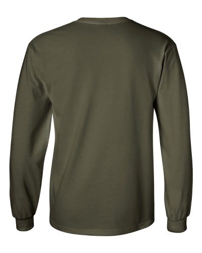 Custom Printed Gildan 2400 Ultra Cotton Long-Sleeve T-Shirt - 14 - Back View | ThatShirt