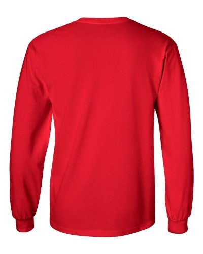 Custom Printed Gildan 2400 Ultra Cotton Long-Sleeve T-Shirt - 19 - Back View | ThatShirt