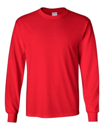 Custom Printed Gildan 2400 Ultra Cotton Long-Sleeve T-Shirt - 19 - Front View | ThatShirt