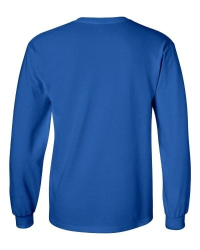 Custom Printed Gildan 2400 Ultra Cotton Long-Sleeve T-Shirt - 20 - Back View | ThatShirt