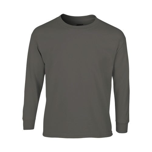 Custom Printed Gildan 240B Youth Ultra Cotton Long-Sleeve T-Shirt - 2 - Front View | ThatShirt