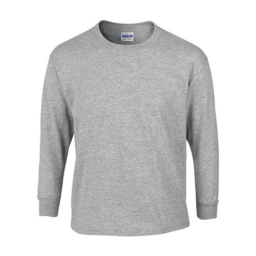 Custom Printed Gildan 240B Youth Ultra Cotton Long-Sleeve T-Shirt - 7 - Front View | ThatShirt
