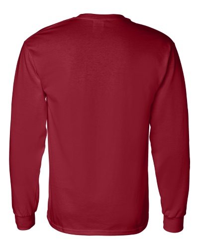 Custom Printed Gildan 5400 Heavy Cotton Long-Sleeve T-Shirt - 6 - Back View | ThatShirt