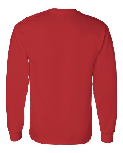 Custom Printed Gildan 5400 Heavy Cotton Long-Sleeve T-Shirt - 12 - Back View | ThatShirt
