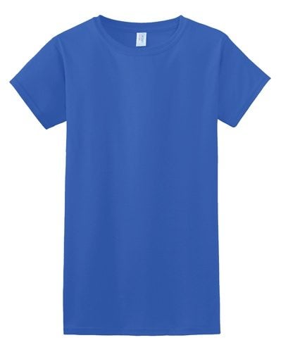 Custom Printed Gildan 640L Ladies SoftStyle Junior Fit T-Shirt - 8 - Front View | ThatShirt
