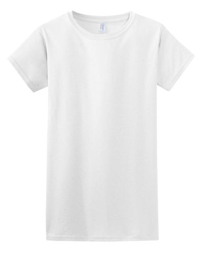 Custom Printed Gildan 640L Ladies SoftStyle Junior Fit T-Shirt - 10 - Front View | ThatShirt
