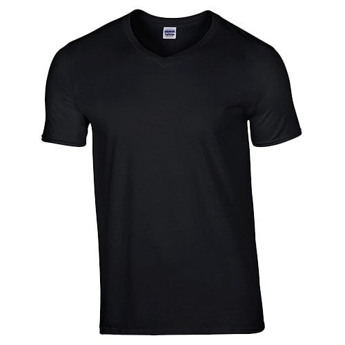 Custom Printed Gildan 64V00 Soft Style V-Neck T-Shirt - 1 - Front View | ThatShirt