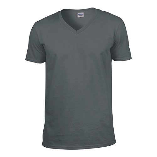 Custom Printed Gildan 64V00 Soft Style V-Neck T-Shirt - 2 - Front View | ThatShirt