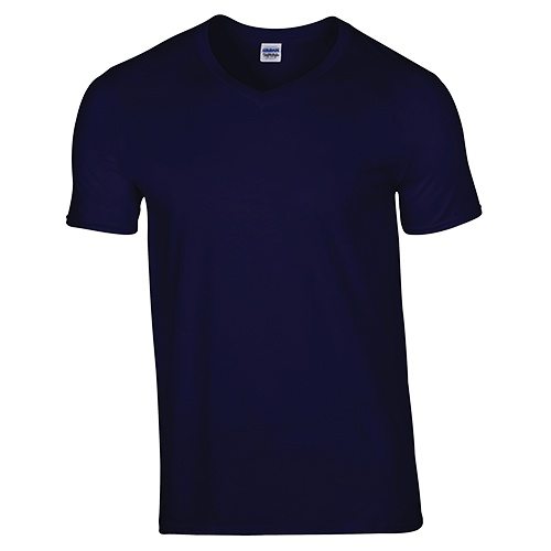 Custom Printed Gildan 64V00 Soft Style V-Neck T-Shirt - Front View | ThatShirt