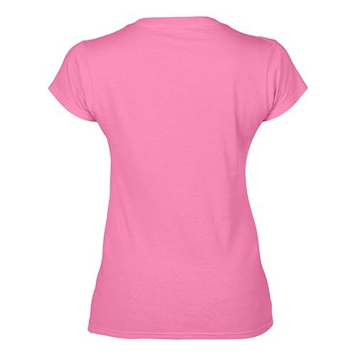 Custom Printed Gildan 64V00L Ladies’ Soft Style Junior Fit V-Neck T-Shirt - 1 - Back View | ThatShirt
