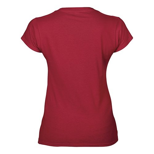 Custom Printed Gildan 64V00L Ladies’ Soft Style Junior Fit V-Neck T-Shirt - 3 - Back View | ThatShirt