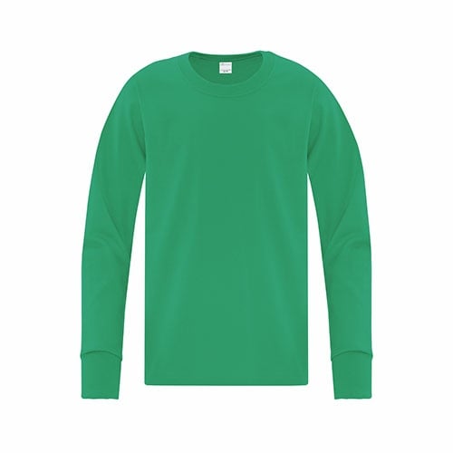 Custom Printed ATC 1015Y Everyday Cotton Long Sleeve Youth Tee - Front View | ThatShirt