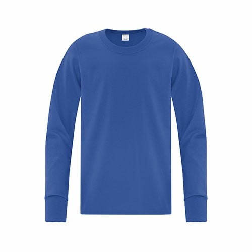 Custom Printed ATC 1015Y Everyday Cotton Long Sleeve Youth Tee - 10 - Front View | ThatShirt