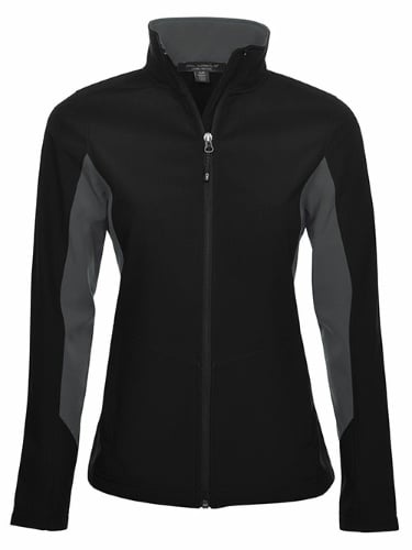 Custom Printed Coal Harbour L7604 Everyday Colour Block Soft Shell Ladies Jacket - 1 - Front View | ThatShirt