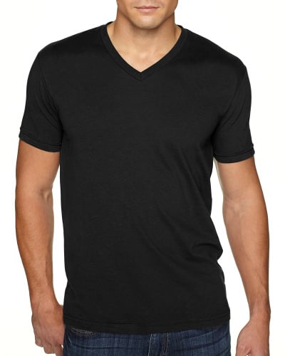 Custom Printed Next Level 6440 Men’s Sueded V-Neck - 3 - Front View | ThatShirt