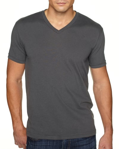 Custom Printed Next Level 6440 Men’s Sueded V-Neck - 1 - Front View | ThatShirt