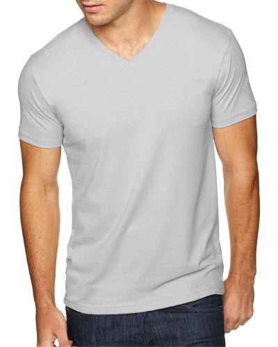 Custom Printed Next Level 6440 Men’s Sueded V-Neck - 2 - Front View | ThatShirt