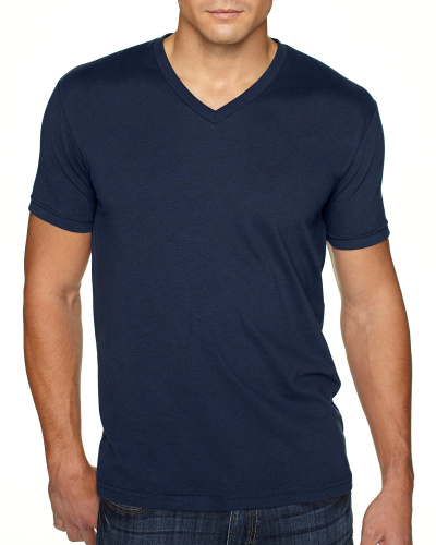 Custom Printed Next Level 6440 Men’s Sueded V-Neck - 6 - Front View | ThatShirt